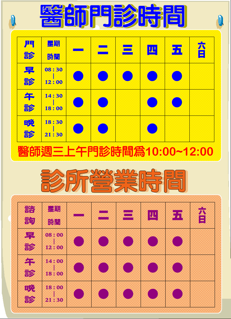 醫師門診時間